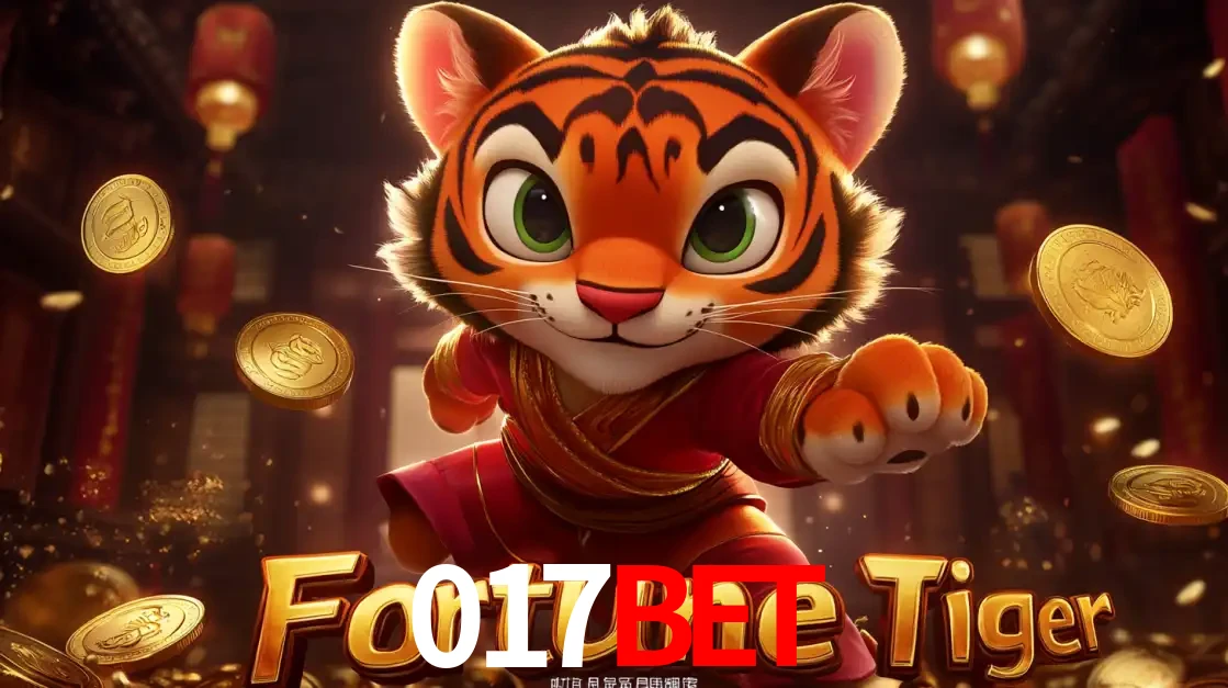 O carismático mascote do jogo de slot Fortune Tiger, um tigre fofo em pose de artes marciais, pronto para trazer sorte e multiplicadores de ganhos no cassino online 017bet.